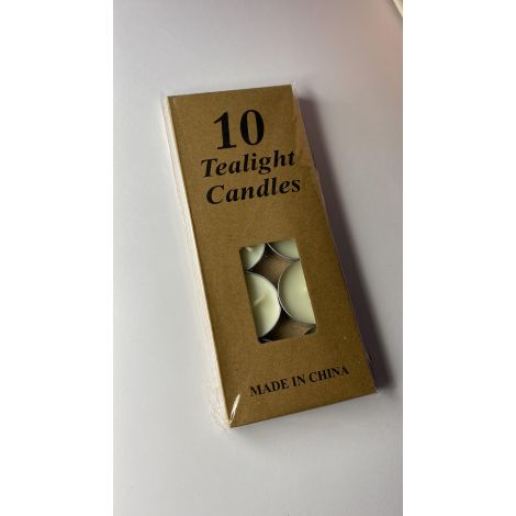 PODGRZEWACZE KPL.10SZT TEALIGHT CANDLES BIAŁE